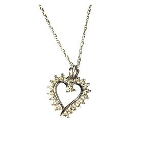 .925 diamond heart necklace